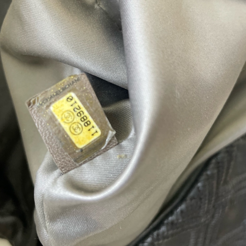 Chanel Bag  Large Walk of Fame  Black Silver clutch or chain Fits LAPTOP - Picture 16 of 16